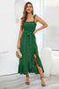 Load image into Gallery viewer, Spaghetti Straps Green Summer Dress with Belt