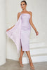 Load image into Gallery viewer, Lilac One Shoulder Bodycon Cocktail Dress with Ruffles