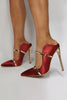 Load image into Gallery viewer, Burgundy Stiletto Solid Pointed Toe Shoes