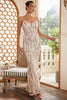 Load image into Gallery viewer, Sequins Sheath Blush Sparkly Prom Dress
