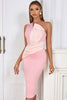 Load image into Gallery viewer, Blush One Shoulder Bodycon Cocktail Dress With Back Slit