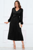 Load image into Gallery viewer, Long Sleeves Dark Green Casual Dress