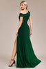 Load image into Gallery viewer, Glitter Dark Green Mermaid One Shoulder Long Prom Dress with Slit