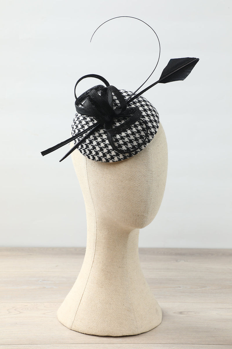 Load image into Gallery viewer, Black White Grid 1920s Headpieces