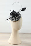 Black White Grid 1920s Headpieces