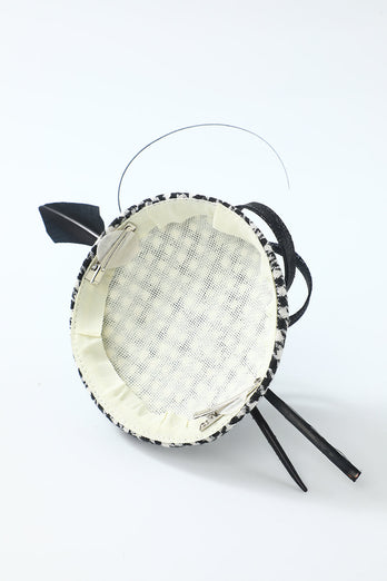 Black White Grid 1920s Headpieces