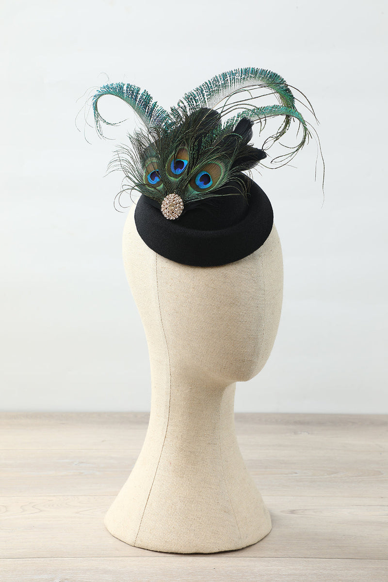 Load image into Gallery viewer, Black Peacock 1920s Headpieces