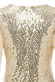 1920S Vintage Sequined Flapper Dress With Fringes