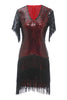 Load image into Gallery viewer, 1920S Vintage Sequined Flapper Dress With Fringes