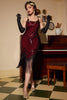 Load image into Gallery viewer, Black Spaghetti Straps Sequined 1920s Dress