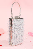 Silver Sequin Fringes Shoulder Chain Bag