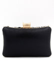 Black Beaded Shoulder Chain Evening Clutch