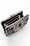 Black Beaded Shoulder Chain Evening Clutch