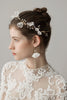 Load image into Gallery viewer, Beaded Flower Bridal Headband Earrings