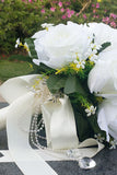 White Rose Bridesmaid Bouquet