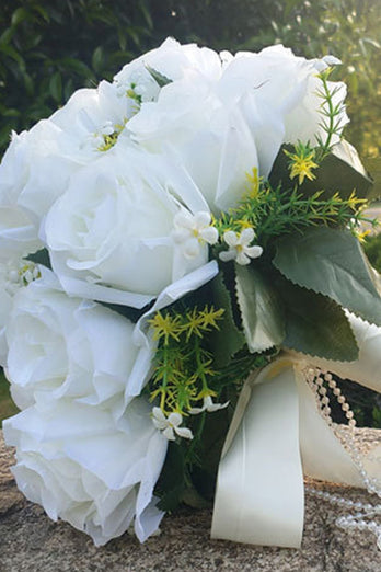 White Rose Bridesmaid Bouquet