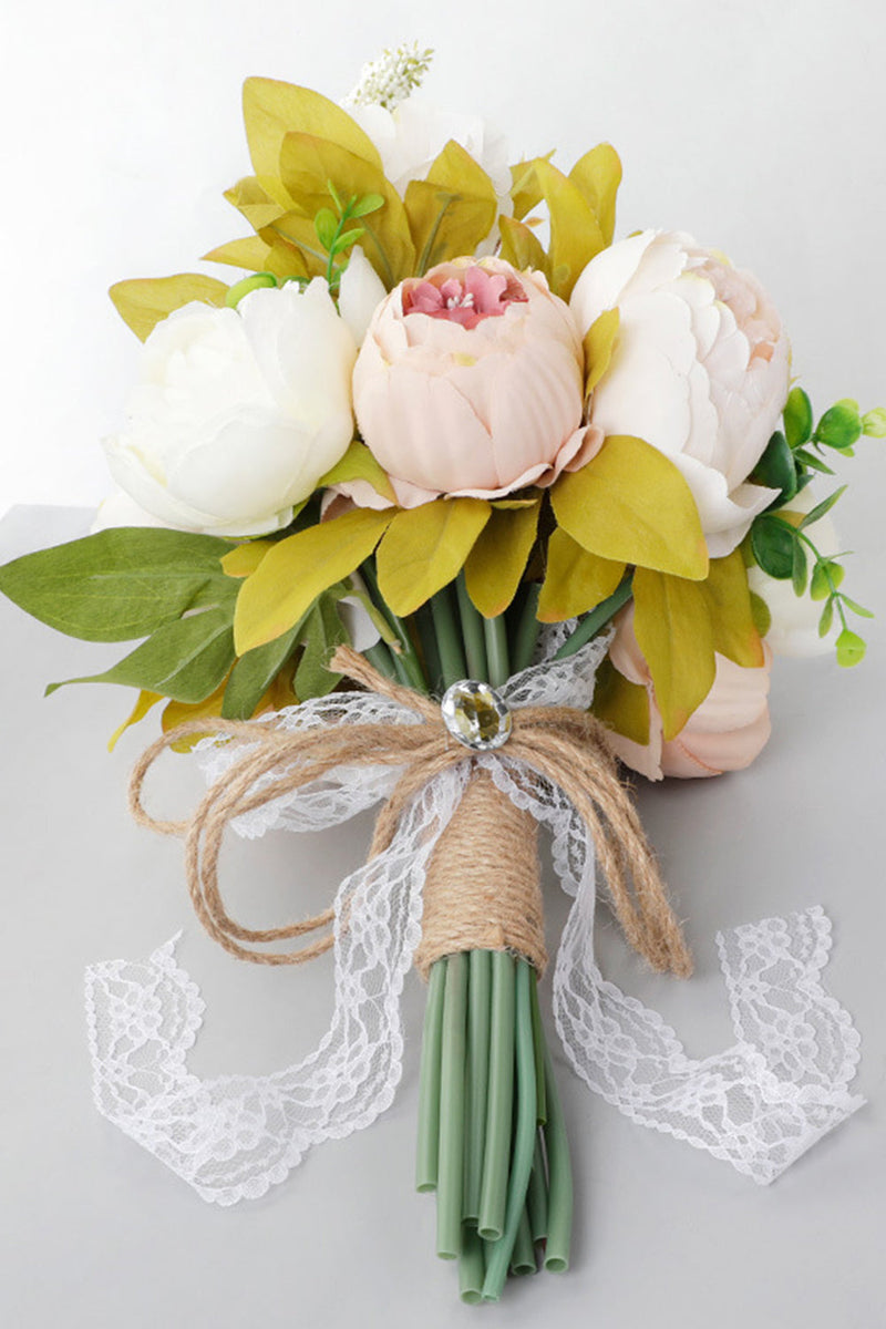 Load image into Gallery viewer, Colorful Boho Bridesmaid Bouquets with Lace String