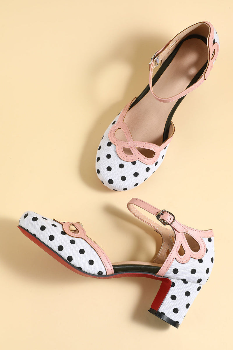 Load image into Gallery viewer, Retro Black White Dots Shoes