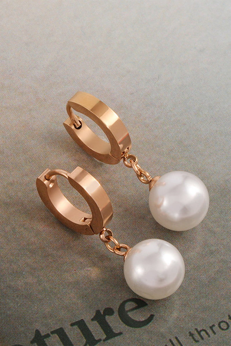 Load image into Gallery viewer, Simple Style Long Pearl Earrings