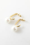 Pearl  Beading Golden Earrings