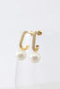 Load image into Gallery viewer, Pearl  Beading Golden Earrings