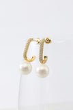 Pearl  Beading Golden Earrings