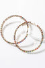 Load image into Gallery viewer, Colorful Beaded Hoop Earring