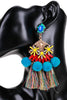 Load image into Gallery viewer, Blue Macrame Earrings