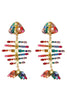 Load image into Gallery viewer, Colorful Beaded Fishbone Earrings