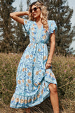 Floral Print Summer Boho Dress