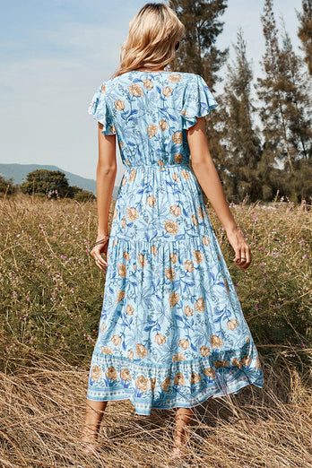 Floral Print Summer Boho Dress