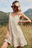 Load image into Gallery viewer, Khaki V-neck Summer Casual Dress