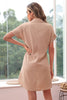 Load image into Gallery viewer, Khaki Summer Dress with Short Sleeves