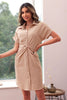 Load image into Gallery viewer, Khaki Summer Dress with Short Sleeves