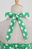 Load image into Gallery viewer, Green Polka Dots 1950s Pin Up Dress