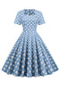 Load image into Gallery viewer, Green Floral Vintage 1950s Dress with Sleeves