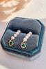 Load image into Gallery viewer, Natural Pearls Earrings with Green Rhinestone