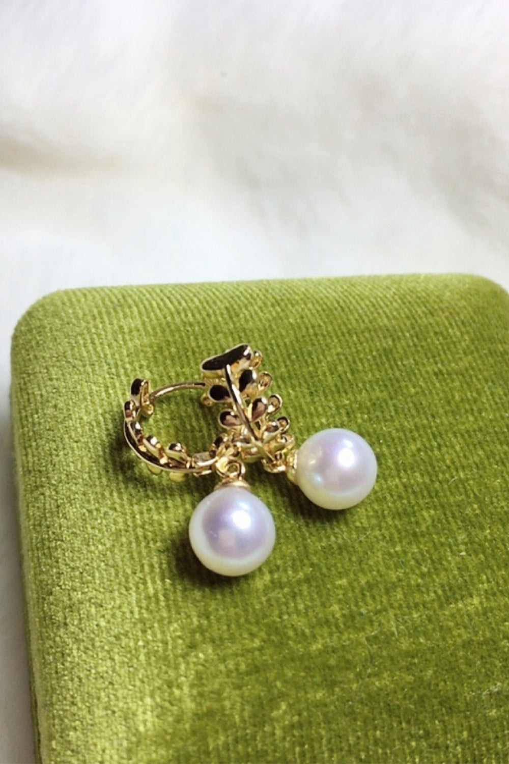 Wheat Earrings with Pearls