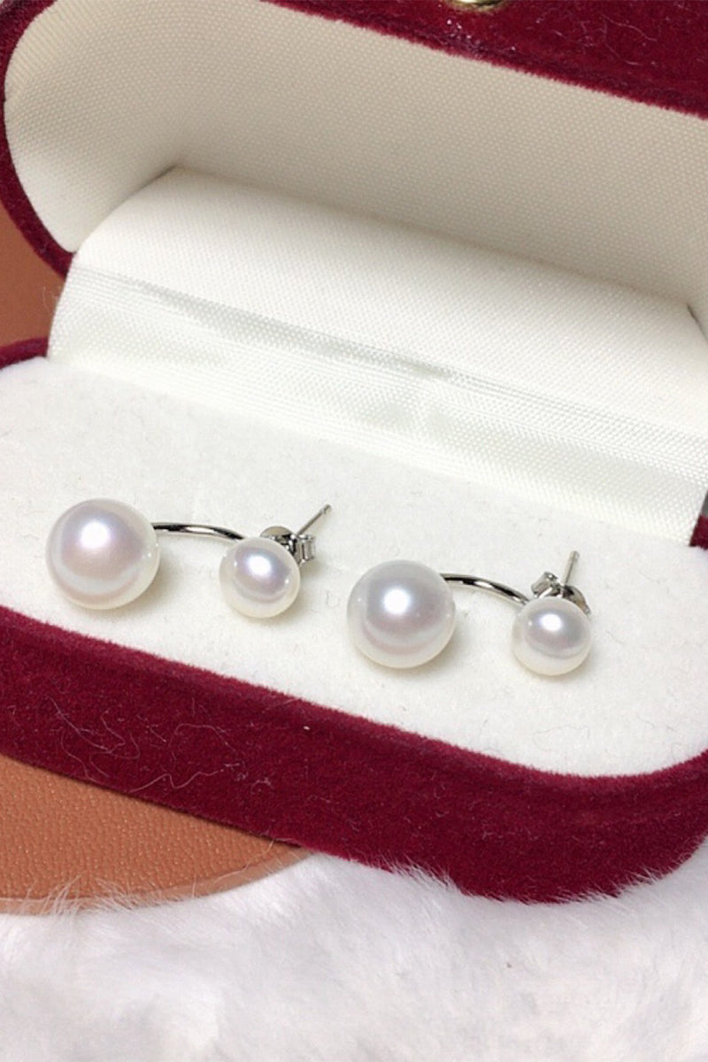 Load image into Gallery viewer, Simple White Pearl Earrings