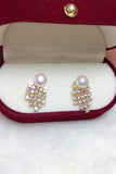 Beaded Pearl White Earrings