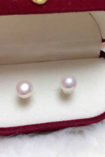 Beaded Pearl White Earrings