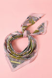 Blush Leaves Printed Square Scarf