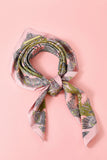 Blush Leaves Printed Square Scarf