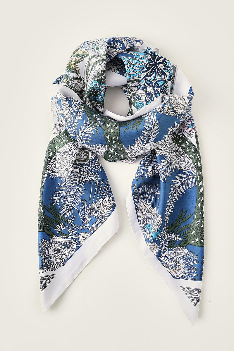 Load image into Gallery viewer, Blush Leaves Printed Square Scarf