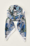 Blush Leaves Printed Square Scarf