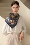 Blush Leaves Printed Square Scarf