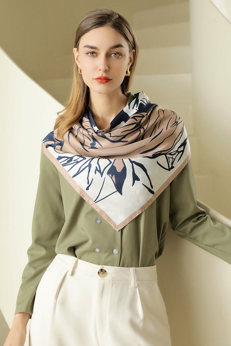 Load image into Gallery viewer, Green Square Printed Scarf Headpiece