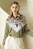 Green Square Printed Scarf Headpiece