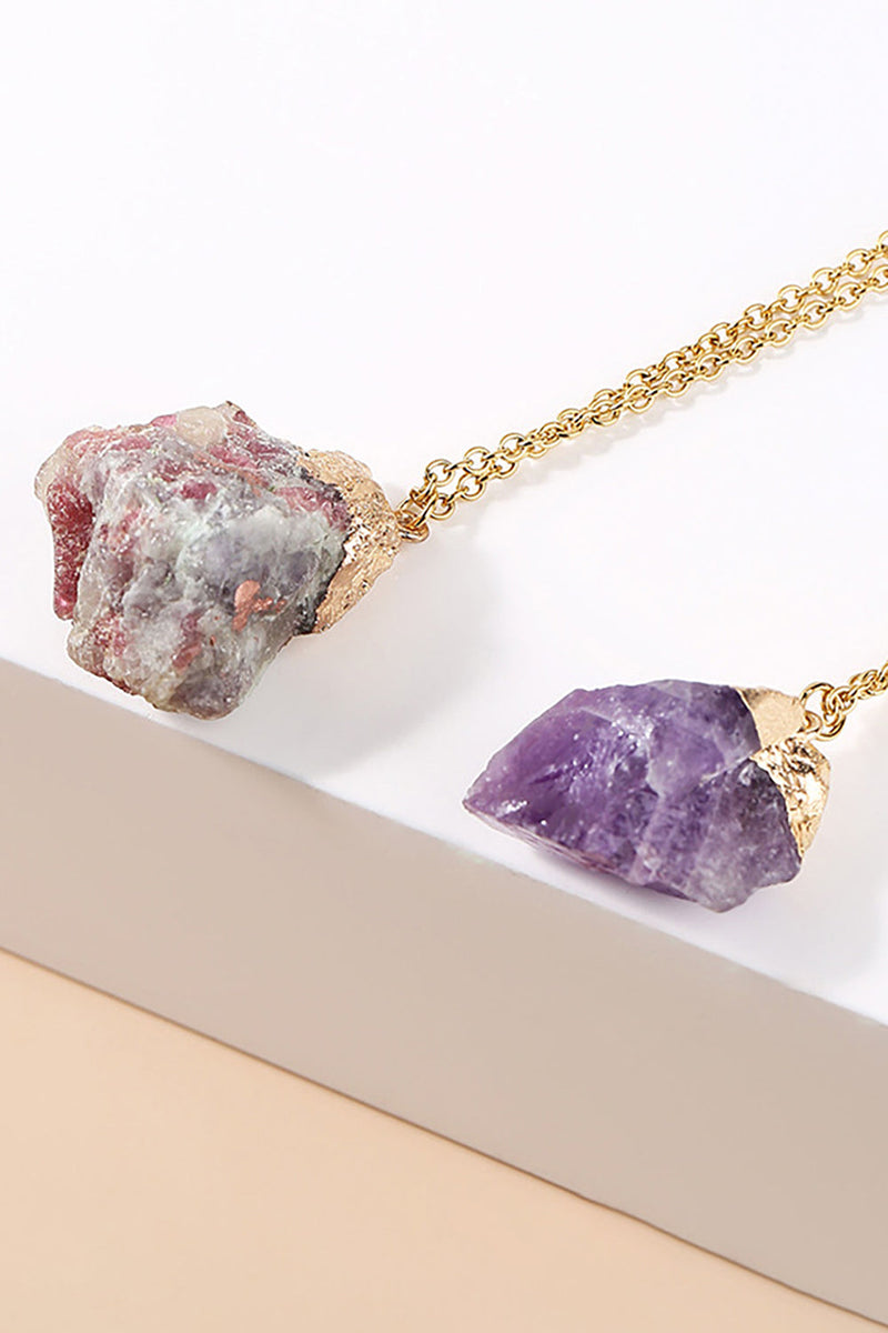 Load image into Gallery viewer, Burgundy Stone Necklace