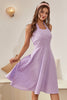 Load image into Gallery viewer, Halter Lavender Plaid Vintage Dress